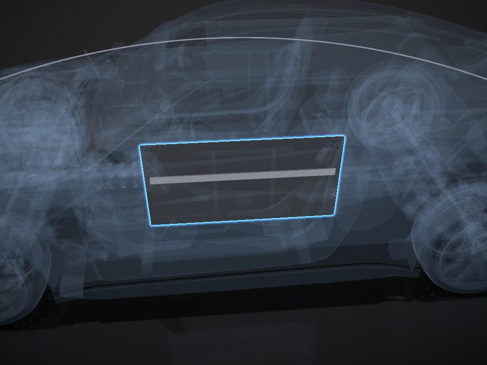 Inner panel highlighted on the car