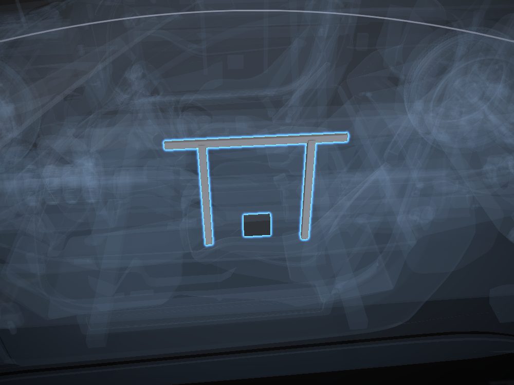Window regulator highlighted on the car