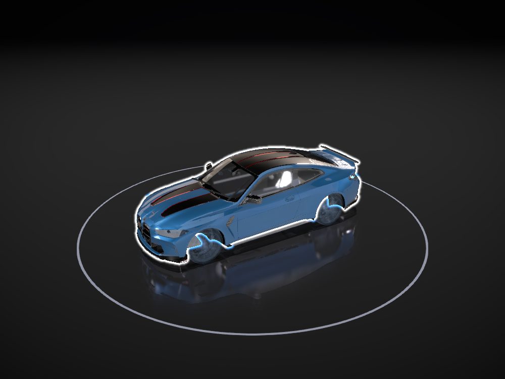 Body highlighted on the car