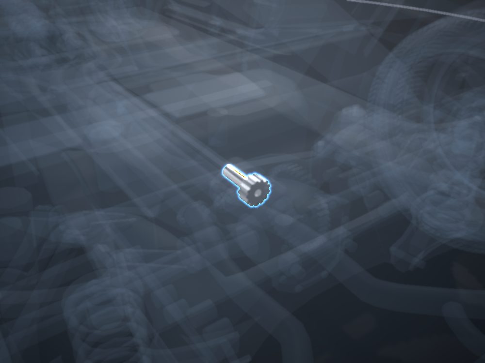 Pinion highlighted on the car