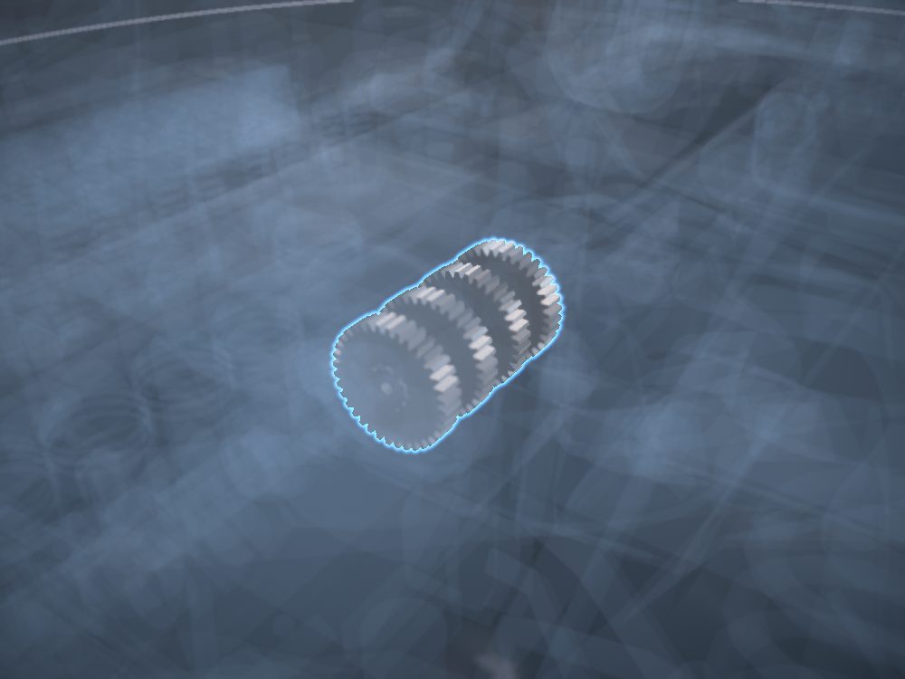 Planetary gear sets highlighted on the car