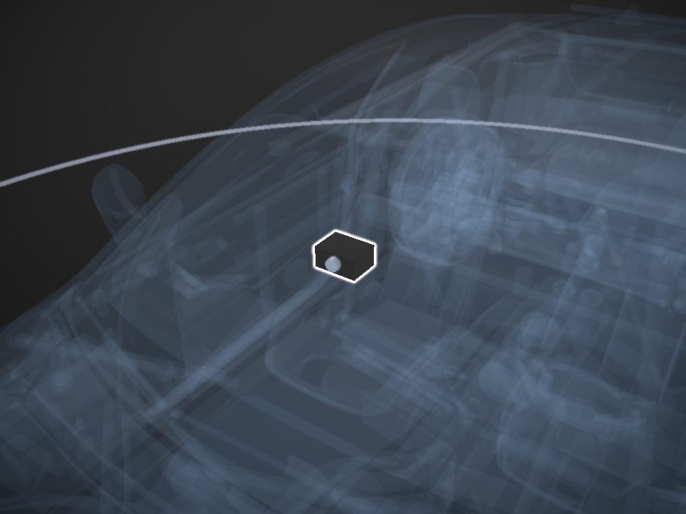 Front camera highlighted on the car