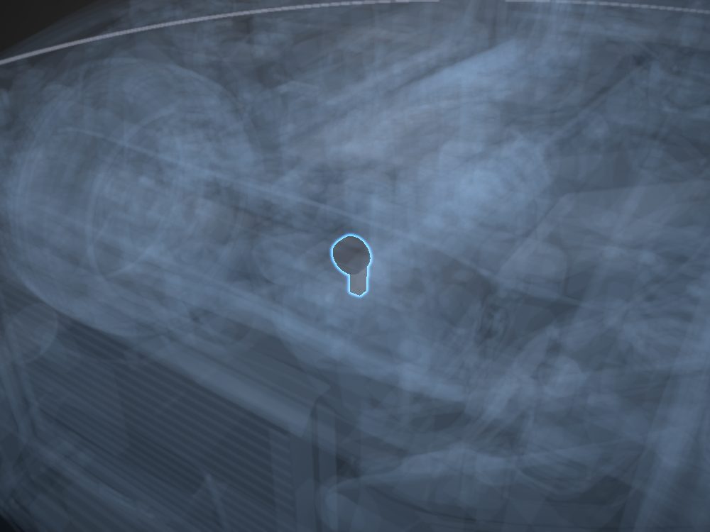 Belt tensioner highlighted on the car