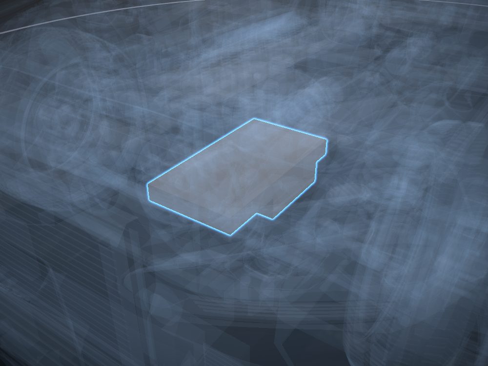 Oil pan highlighted on the car