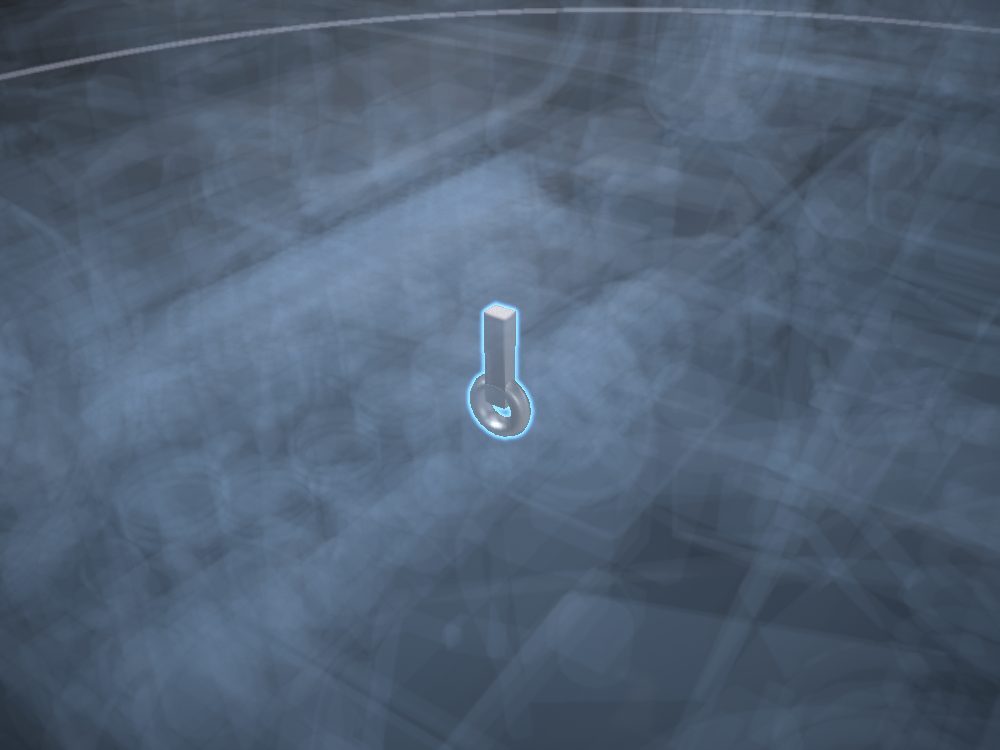 Connecting rod highlighted on the car