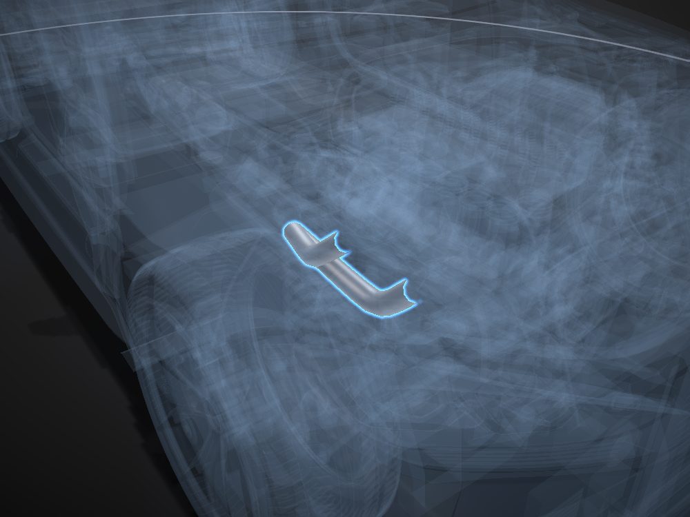Downpipes highlighted on the car