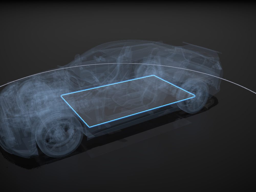 Carpet highlighted on the car