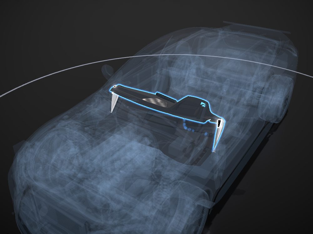 Dashboard highlighted on the car