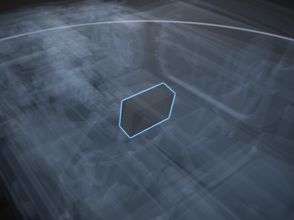 Headrest highlighted on the car