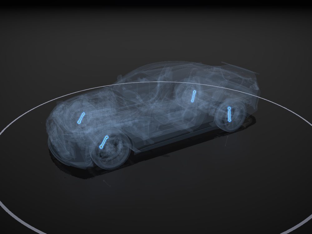 End links highlighted on the car